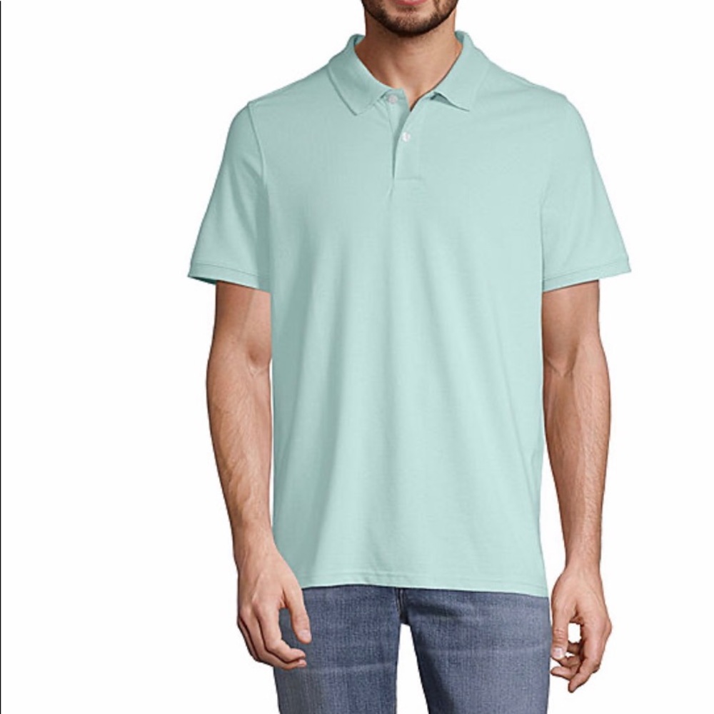 St.John's Bay Premium Stretch Short Slv Polo Shirt
